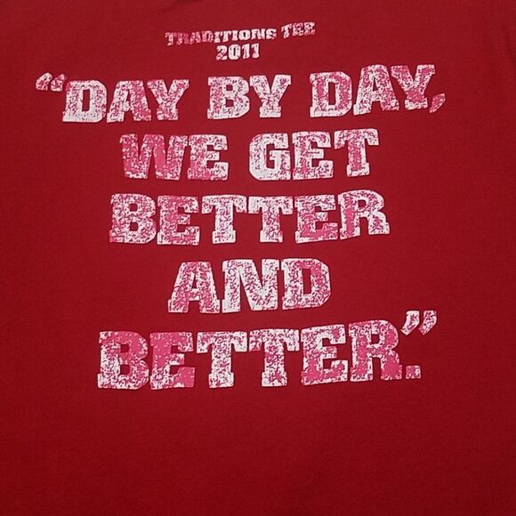 Red Nebraska Huskers Adidas Short Sleeve Tee (M) - Picture 6 of 7